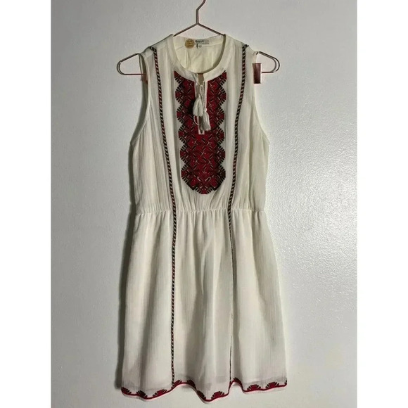 Madewell Womens Cotton Pullover Sleeveless Embroidery Maxi Dress White 6 - Picture 1 of 9